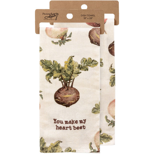 You Make My Heart Beet Kitchen Towel