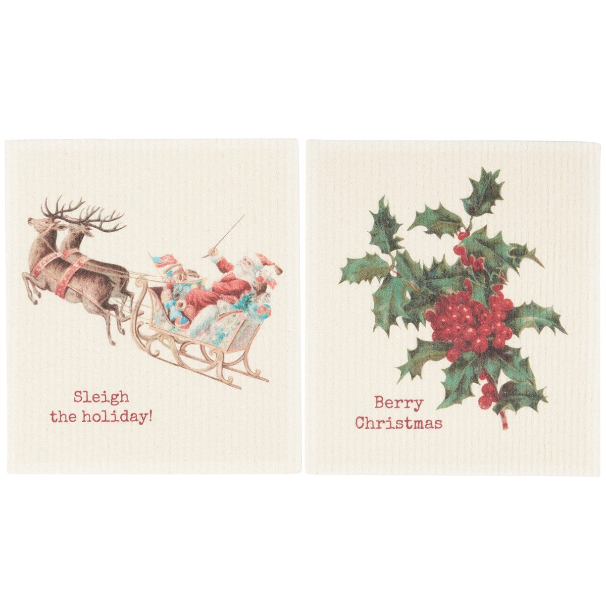 Christmas Swedish Dishcloth Set - 2 Pack