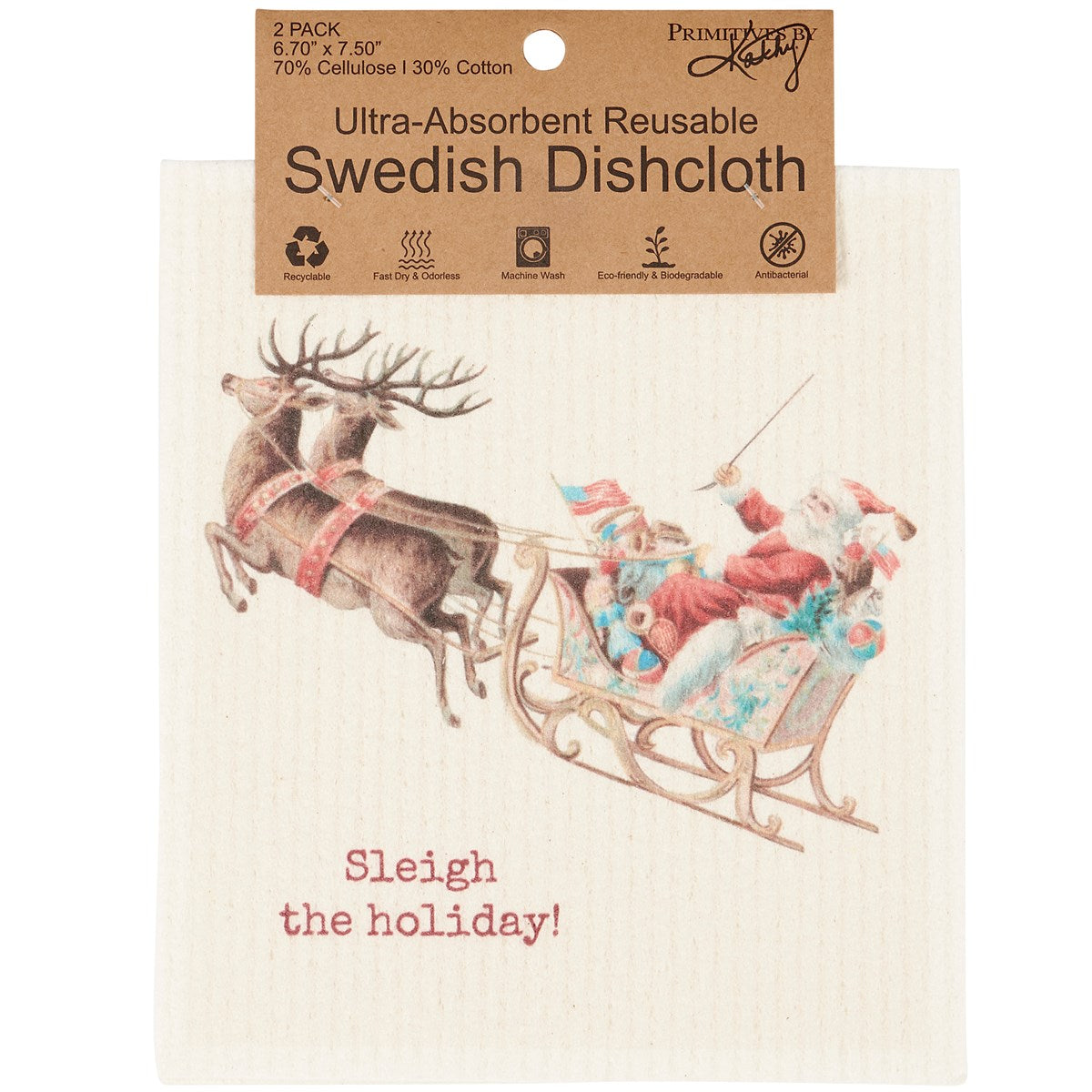 Christmas Swedish Dishcloth Set - 2 Pack