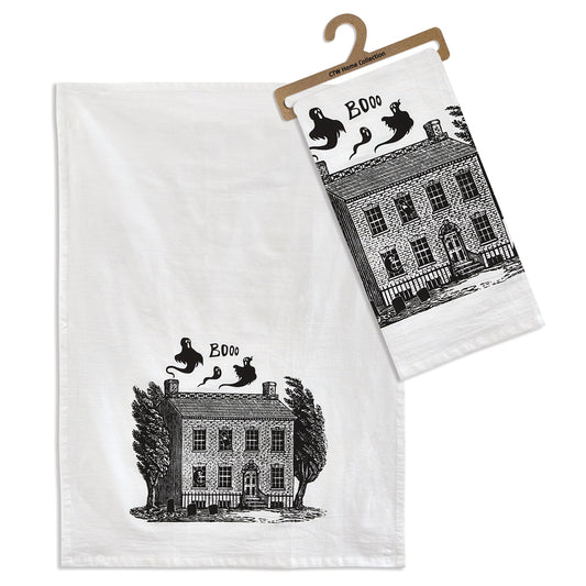 Haunted House Tea Towel