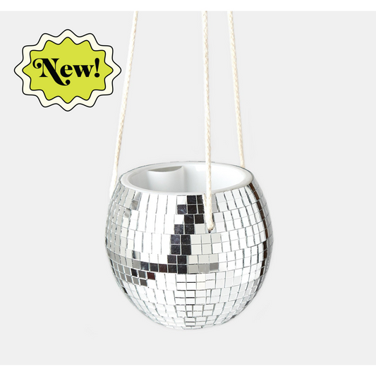 Disco Ball Hanging Planters